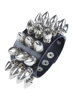 莲蓬铆钉潮圆台塑料花纹圆台手链