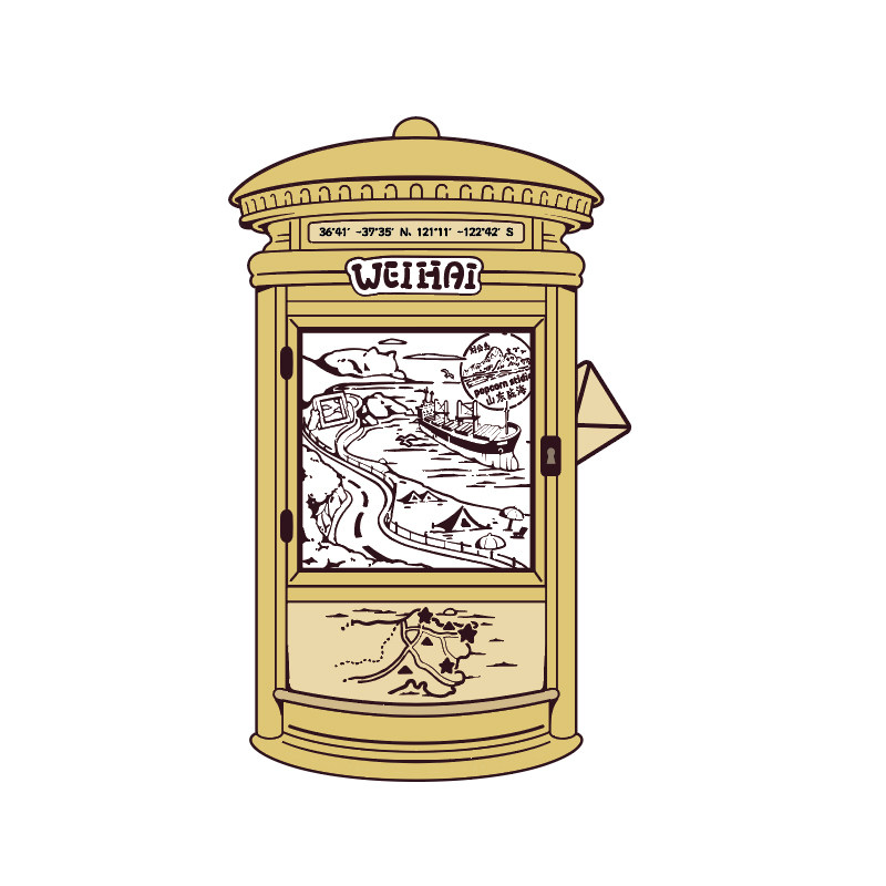 威海邮筒抽拉可变色冰箱贴