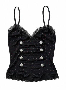 FOURFORTY ADMIRAL FLORAL CAMI 少女时代 拿破仑碎花蕾丝吊带