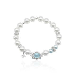 PP饰品 珊·小众海蓝宝原创设计珍珠手串手链高级感轻奢手饰女