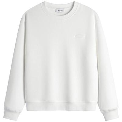 HIM汉崇 立体胶章LOGO长袖卫衣男舒适珠地棉休闲套头上衣2025秋季