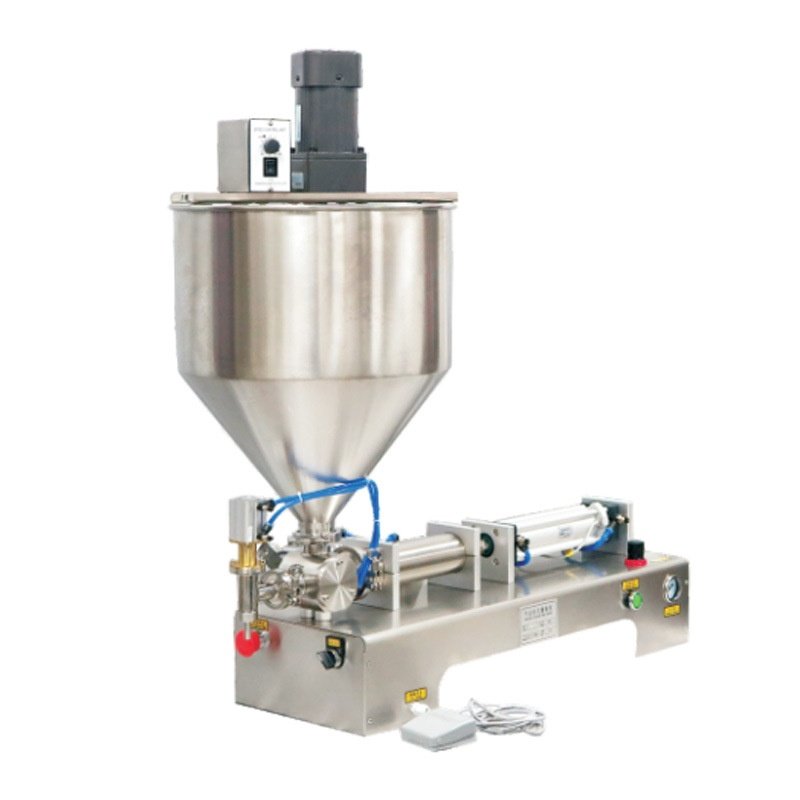 单双头膏体立式搅拌灌装机浓酱豆瓣酱芝麻酱花生酱辣椒酱灌装机