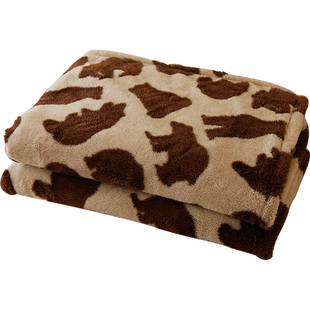 BERKSHIRE伯克希尔 舒棉绒毛毯小毯子午睡穿戴毯毯办公室宿舍盖毯