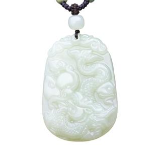 天然保真和田玉十二生肖吊坠挂坠玉坠男女款本命年龙牌属龙蛇猪兔