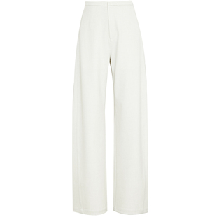 夏莫卡灰色阔腿裤女新款松弛感老钱风裤子加长显瘦香蕉裤长裤6620