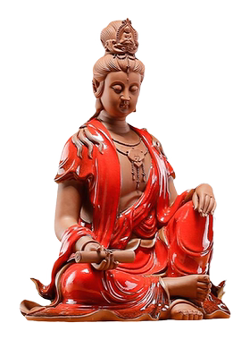 晨翔陶瓷坐观音佛中式家用供奉