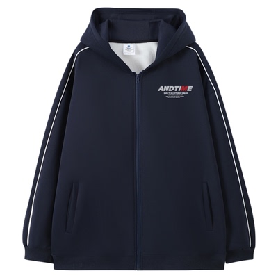 andtime正品切割连帽外套
