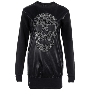 Philipp Plein菲利普.普兰女士薄绒骷髅头卫衣XY奥莱D