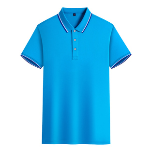 商务polo衫男夏季工作服短袖t恤定制印logo新款休闲宽松团体工装