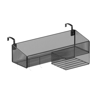 办公桌工位挂钩收纳盒办公室收纳神器桌面悬挂篮办公室隔板置物架