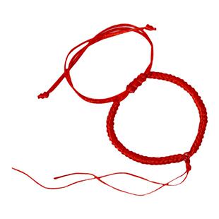 金刚结平结半成品红绳手链 diy可穿珠饰品男女幸运精编可调节手绳