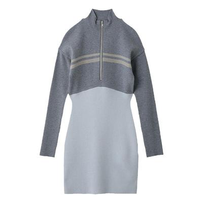 LilyBrown修身拉链针织连衣裙