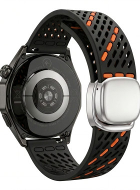 适用OPPOwatchX3手表带X2先锋者watch S2磁吸扣透气硅胶腕表带watch4pro运动3pro智能男士夏季高级表链