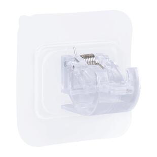 窗帘杆固定座挂钩支架托免打孔罗马杆窗帘杆支架子固定粘贴式托架