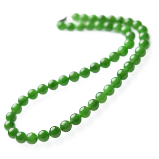 碧玉项链女东海水晶玛瑙翡翠玉石散珠吊坠锁骨链手链串和田玉颈链