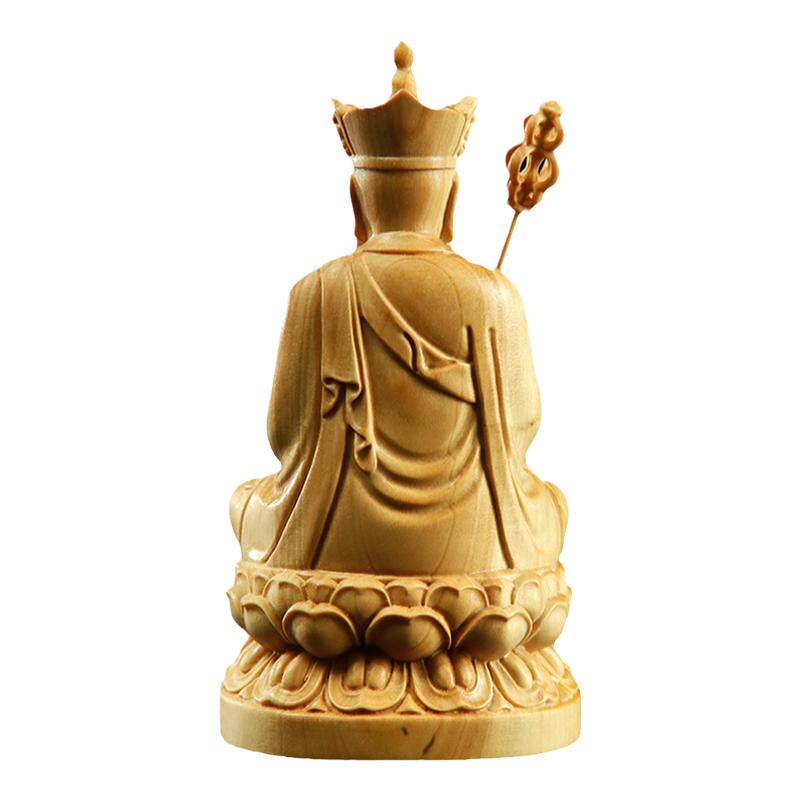 黄杨木雕刻地藏王菩萨家居供奉
