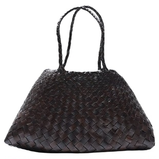 韩国直邮DRAGON DIFFUSION SANTA CROCE 手工牛皮编织包大号8892