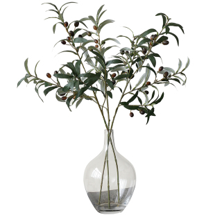 ladylike 带果橄榄枝仿真绿植北欧风格 植物假花客厅摆件家居饰品