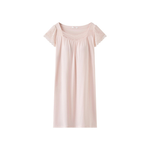 曼妮芬2026春夏新品莫代尔性感蕾丝领带胸垫防凸点显瘦睡裙睡衣