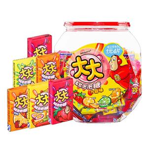 大大泡泡糖什锦味630g桶装150片口香糖儿童怀旧零食小吃休闲食品