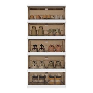 海兴翻盖鞋盒鞋柜免安装简易收纳柜加大号塑料折叠宿舍防尘鞋架子