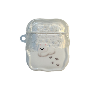 ins韩系可爱雪花小狗适用苹果蓝牙airpods4保护套pro3代2代耳机壳