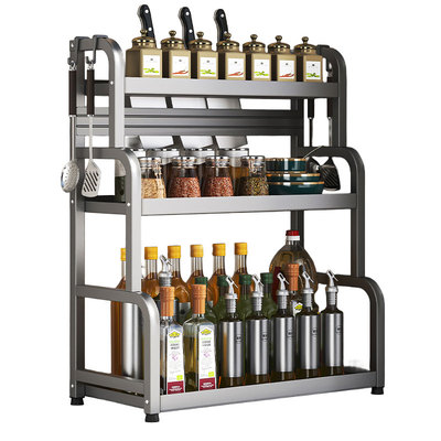 厨房置物架多功能调味品台面筷子刀架调料品非不锈钢多层收纳层架