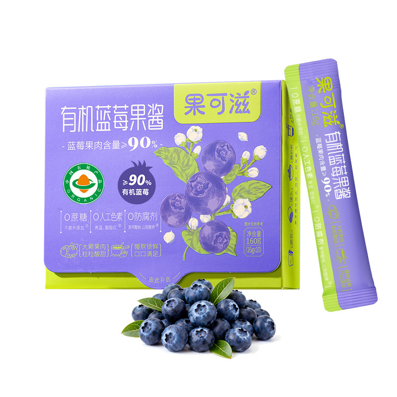【果可滋】有机蓝莓果酱面包早餐