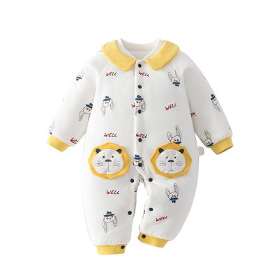 棉恋森婴儿衣服秋冬季加棉连体衣