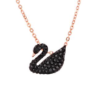 Swarovski/施华洛世奇小号黑天鹅项链玫瑰金色锁骨女吊坠5204133