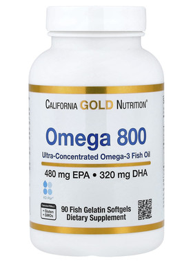 CGN加州黄金欧米伽800深海鱼油高纯度omega3甘油三酯心血管健康守