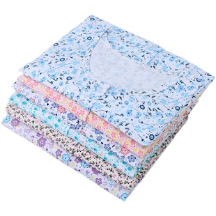 中老年人纯棉短袖开衫女宽松薄款加肥大码背心针织半袖对襟汗衫夏