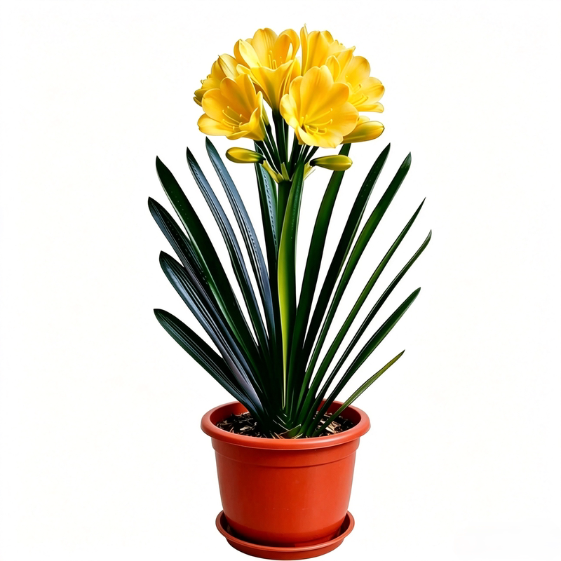 君子兰黄花室内花卉观叶植物观叶盆栽植物客厅办公桌面容易养活