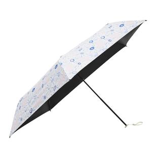 珍妮花鹅毛超轻黑胶防晒晴雨两用伞遮阳防紫外线折叠太阳伞三折伞