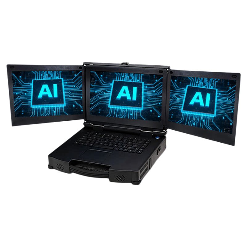 研涛RTX4090M三防AI加固笔记本大模型本地部署服务器三屏一体机deepseek/Qwen/openclaw推理训练图形终端电脑