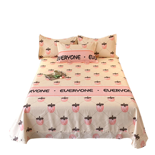 全棉生态磨毛床单单件加厚春秋保暖床品加大纯棉布料被单子亲肤