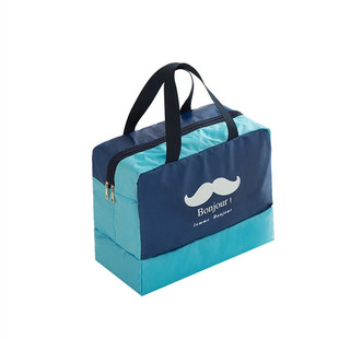 旅游出差干湿分离包大容量防水洗漱化妆包男女游泳便携洗澡收纳袋