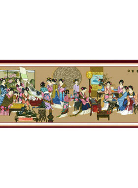蒙娜丽莎线绣新款客厅人物大幅