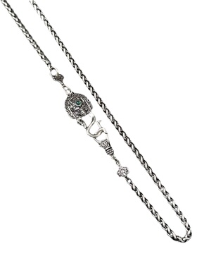 大鹏鸟项链纯银编织龙骨肖邦链