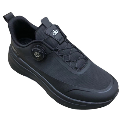 2026夏季新款旋转休闲男鞋纽扣透气软底运动鞋户外轻便缓震低帮黑