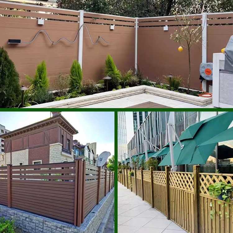 塑木围栏栅栏户外栏杆庭院花园围墙围栏防腐塑木防虫防潮板材护栏