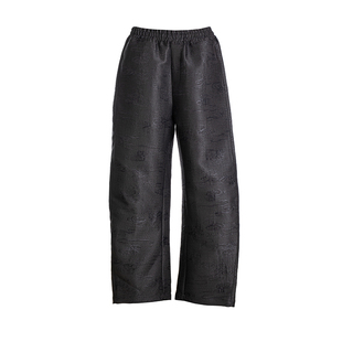 三省六部·吏部【奉天】秋冬新中式重工加厚祥云提花男士直筒长裤