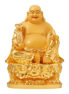 佛缘坊黄铜招财新中式佛堂摆件