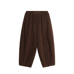 布丁哈鲁童装冬装女童洋气南瓜裤2026冬季新款儿童休闲加厚长裤子