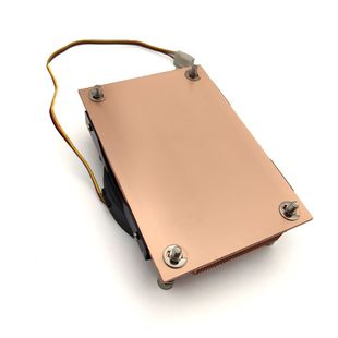 1U全铜LGA2011侧吹激光器服务器 薄款AM4 散热器滚珠涡轮CPU风扇