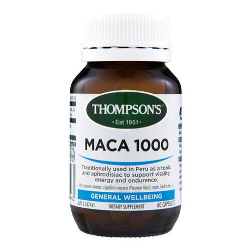Thompson's/汤普森玛卡精华胶囊秘鲁玛咖60粒澳洲