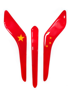 岚图方向盘车标贴滴胶