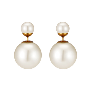 许妍同款D家双面前后珍珠耳钉女2026新款轻奢高级感耳环秋冬耳饰