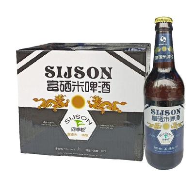 468ML*12瓶10度四季松大米酿造啤酒宜春明月山啤酒配料含富硒大米