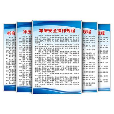 车间安全操作规程制度牌上墙定制